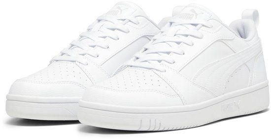 PUMA Rebound v6 Low Unisex Sneakers - PUMA White-Cool Light Gray - Size 37
