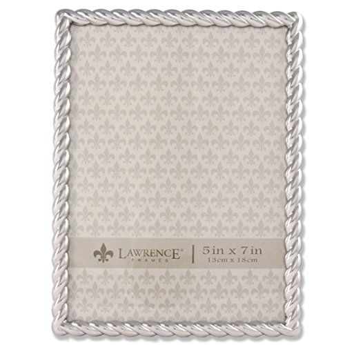 Lawrence Frames 710057 zilveren metalen touw fotolijst, 5x7 inch