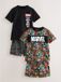 Next - Jongens - Set van 3 Marvel korte pyjama's - Zwart