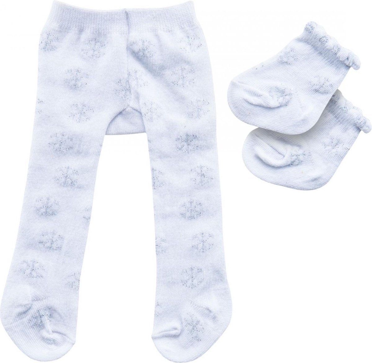 Heless Poppenmaillot En Sokken Wit/Zilver 35-45 Cm