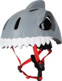 Crazy Safety Kinderfietshelm Grijze Haai Maat S