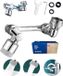 Unyqoos® 1080° draaibare perlator – Universele straalregelaar voor kraanuitgangen en keukenmengkranen, massief messing, ABS-behuizing, 2 standen (schuim/douche), 4-laags filter