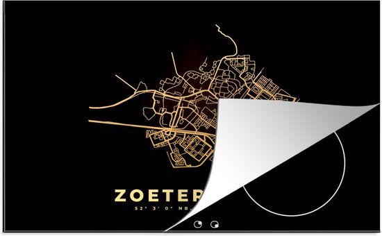 KitchenYeah® Inductie beschermer 77x51 cm - Zoetermeer - Kaart - Stadskaart - Plattegrond - Inductie beschermer