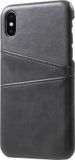 Casecentive Leren Wallet back case - Portemonnee hoesje - iPhone X / XS zwart