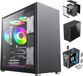 COIL boîtier PC, Spark Pro, mid-tower ATX, verre trempé, conduit d'air vertical, noir