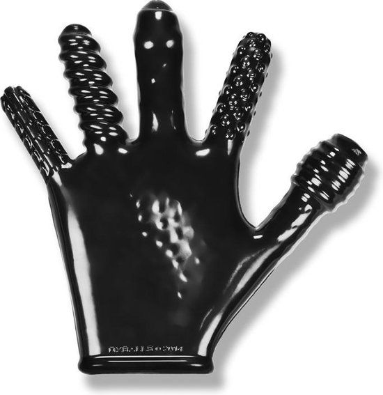 Oxballs - Finger Fuck Glove Zwart - Erotische handschoen - Unisex - One size
