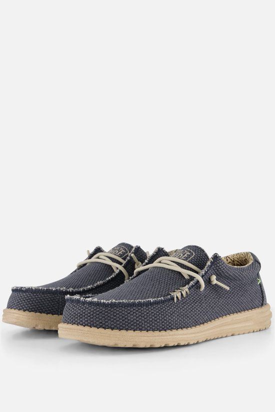 HEYDUDE Wally Braided Instappers Blauw Canvas - Maat 43