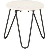 vidaXL Table Basse Table d'Appoint Table de Salon Canapé Salle de Séjour Maison Intérieur Blanc 40x40x40 cm Pierre Véritable et Texture Marbre