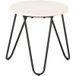 vidaXL Table Basse Table d'Appoint Table de Salon Canapé Salle de Séjour Maison Intérieur Blanc 40x40x40 cm Pierre Véritable et Texture Marbre