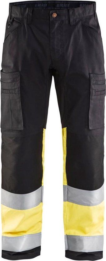 Blåkläder Werkbroek met stretch High Vis 1551-1811 - Zwart/High Vis Geel - C56