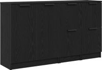 vidaXL Dressoir Zwart Eiken 120 x 30 x 70 cm