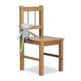 Relaxdays kinderfauteuil bamboe, HxBxD: 57x27x29 cm, kruk voor planten, houten stoeltje