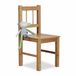 Relaxdays kinderfauteuil bamboe, HxBxD: 57x27x29 cm, kruk voor planten, houten stoeltje