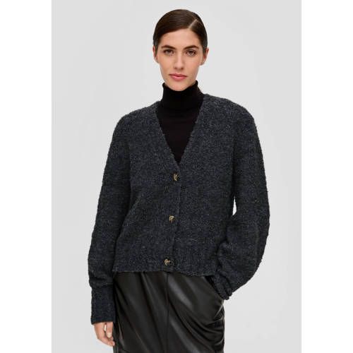 s.Oliver BLACK LABEL vest met wol antraciet