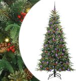 vidaXL Kunstmatige Hinged Kerstboom met 300 LED Groen 210 cm PE en PVC