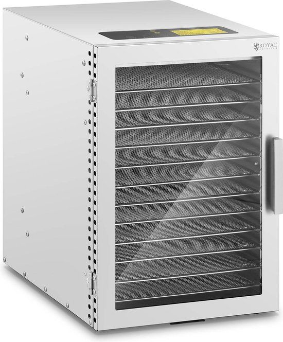 Royal Catering Voedsel Droger - 800 W - 12 rekken - Zilver