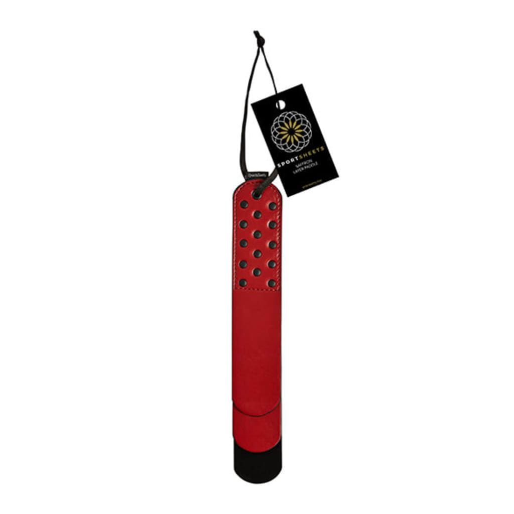 HANCA Saffraan Paardenstaart Zweep Sportsheets 80318 - Rood - Kunstleer