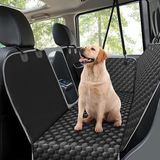 Merkloos / Sans marque QLGC Precision Components Ltd. Dog Car Seat Cover with Mesh Window, Side Flaps, and Non-slip Waterproof Protection - Black