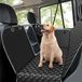 Merkloos / Sans marque QLGC Precision Components Ltd. Dog Car Seat Cover with Mesh Window, Side Flaps, and Non-slip Waterproof Protection - Black