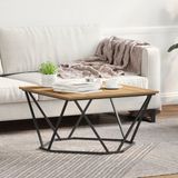 vidaXL Salontafel Artisan Eiken 80 x 80 x 45 cm