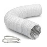 Merkloos Relaxdays Afvoerslang - Ø 125 mm - 5 m - wit