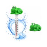 Bellatio Design Zwembad thermometer Funny - Kikker - drijvend - badthermometer - kunststof - 25 cm