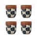 Bloomingville Tasse à café à carreaux Multicolore Universel 4 pièce(s)
