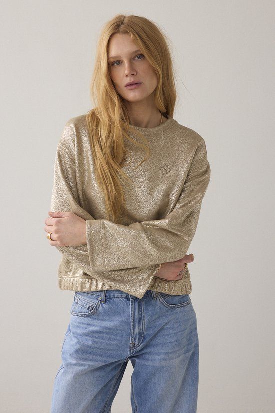 Summum 3s5291-30770 Foilprint sweater Alpaca beige/gold