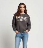 Superdry Dames sweater Athletic Essentials Ronde hals Lange mouw Katoen Lila M