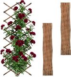Relaxdays Klimplantenrek - set van 3 - 310x90 cm - uitschuifbaar - gevlamd