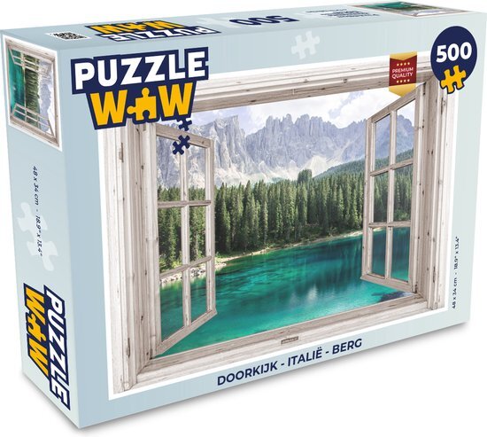 MuchoWow Puzzel Doorkijk - Italië - Berg - Legpuzzel - Puzzel 500 stukjes