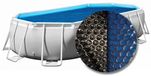 W'eau solar cover ovaal - 800 x 416 cm (zeilmaat 794 x 410) - Zwart/Blauw