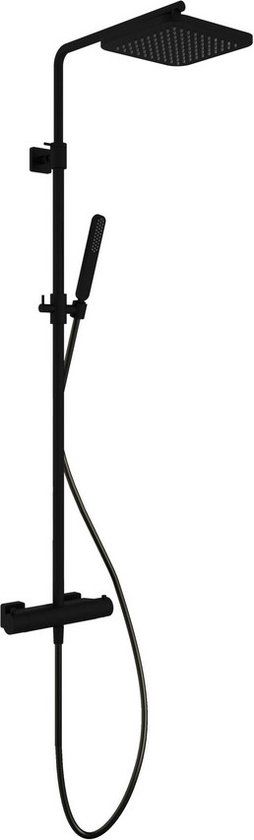 Hotbath Gal Thermostatische Stortdoucheset Mat Zwart SDSGL9BL