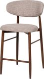Giga Meubel Barstoel Alexia - Taupe/Walnoot - Set van 2