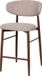 Giga Meubel Barstoel Alexia - Taupe/Walnoot - Set van 2