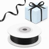 Decoraparty Satijnen lint, zwart, 3 mm, 50 m