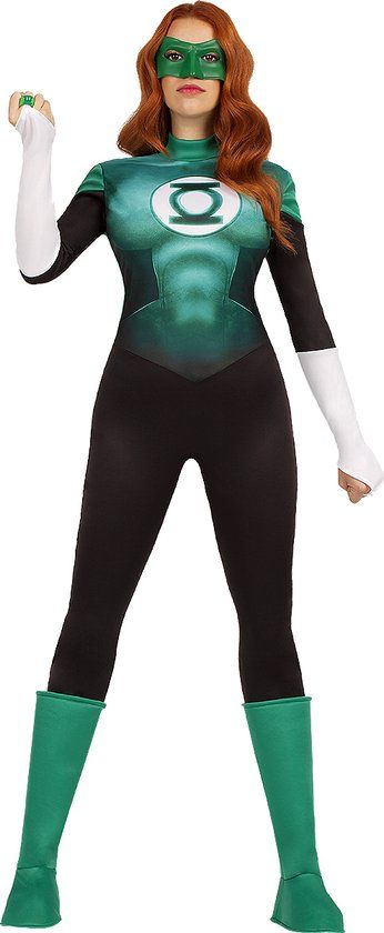 FUNIDELIA Green Lantern Kostuum Vrouwen - Maat L - Groen