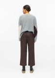 s.Oliver Culotte met suède-look en elastische tailleband - dames - maat 48 - donkerbruin
