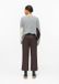 s.Oliver Culotte met suède-look en elastische tailleband - dames - maat 48 - donkerbruin