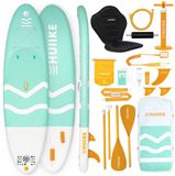 Huiike SUP Board - Opblaasbaar Paddle Board met Accessoires, Peddel, Vinnen, Pomp - Stand Up Paddle met Hoge Stabiliteit - 305 x 84 x 15 cm - Max. 130 kg