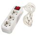 3-weg stekkerdoos met schakelaar, 1,5 m, 3 G, 1,5 mm², wit