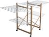 5five Five Wasrek - Metaal - Hout Look - 176 x 60 x 103 cm - Staand - Droogrek - Inklapbaar