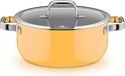 WMF Fusiontec Mineral Pro, 0519025290, braadpan, deksel, 24 cm, duurzaam, krasbestendig materiaal, geschikt voor inductie, geschikt voor alle warmtebronnen, Made in Germany, Mango Yellow