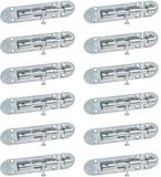 Alberts 841720 grendel | met knopgreep en zonder veer | galvanisch verzinkt, gechromateerd | plaat 100 x 30 mm | bout-Ø 8 mm | Set van 12