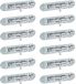 Alberts 841720 grendel | met knopgreep en zonder veer | galvanisch verzinkt, gechromateerd | plaat 100 x 30 mm | bout-Ø 8 mm | Set van 12