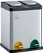 SVITA TC2X8 16L poubelle tri sélectif acier inoxydable 2x8L argent