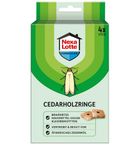 Nexa Lotte Cedarhouten ringen, 4 ringen, natuurlijke motten- en ongediertebescherming met etherische oliën voor kledingkasten en laden, in aantrekkelijke bloemvorm