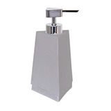 MSV zeepdispenser Suez van polyhars in wit, 30 x 20 x 15 cm