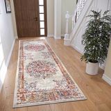 Hanse Home Maderno Oosters tapijt, loper, oosters klassiek, dicht geweven met ornamenten, vintage-look, zacht, laagpolig voor slaapkamer, eetkamer, woonkamer, hal, crème, 80 x 240 cm
