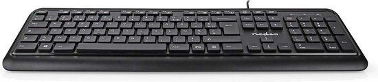 Nedis KBMU200BKFR Toetsenbord USB AZERTY Frans Zwart